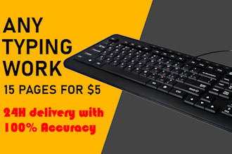 do a fast typing job, retype scanned documents, your typist