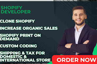 build clone shopify dropshipping redesign shopify store setup shipping and tax