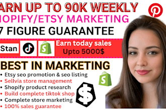 do 7 figure 80k etsy shop promotion, sellvia marketing, shopify store marketing,