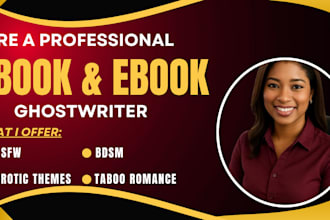 be your ebook ghostwriter, self help ebook, nonfiction book, nsfw, bdsm, lgbtq
