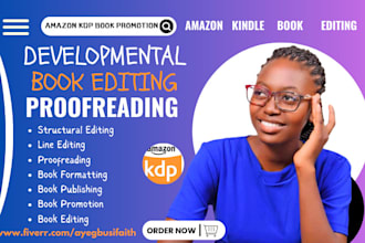 be your developmental book editor, do book editing for amazon KDP