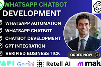 build develop whatsapp ai chatbot, chatbot integration whatsapp api saas app