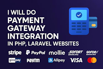 do payment gateway integration in PHP, laravel websites