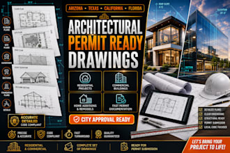 do architectural plan permit ready drawing for arizona texas california florida