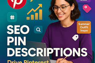 write SEO pinterest pin descriptions