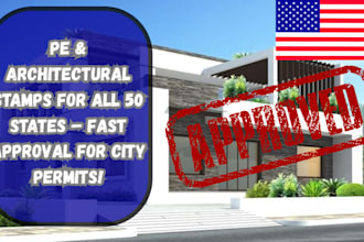 licensed architect structural engineering pe stamp in newyork arizona alabama