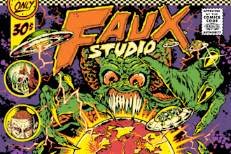 design retro horror sci fi comic covers in vintage style