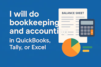 do bookkeeping and accounting in quickbooks, tally, zoho