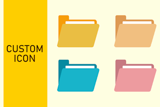 design unique and modern custom icons for mobile apps or websites
