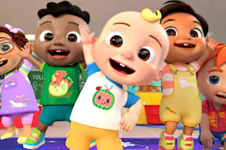 write and produce childrens song nursery rhymes for kids, kids vocals