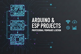 design arduino esp32 esp8266 projects with professional code