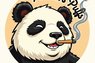 design high quality esport panda mascot logo with creative concepts
