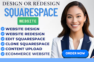 build edit, design, redesign, revamp, clone or update squarespace website design