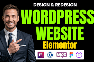 do wordpress website design redesign clone elementor landing page elementor fix