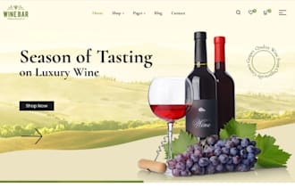 design wine website liquor shopify store store beverages wine brewery website