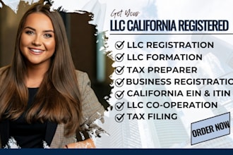 tax filing, llc registration, dissolve llc, US llc, ein, itin llc california boi