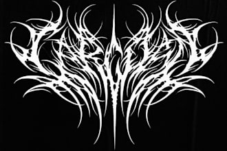 create textured logo for death, black, deathcore, metalcore, hardcore metal band