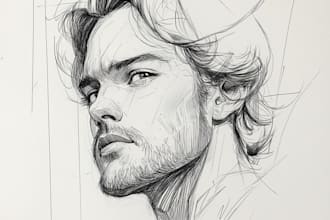 create a pencil sketch portrait drawing from your photo
