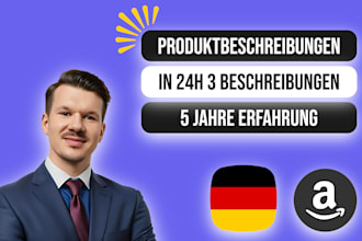 write a german product description for shopify store in 24h