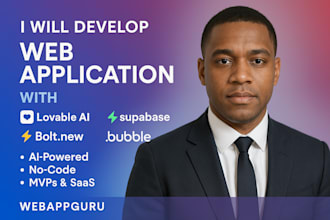 develop web application with lovabe ai supabase bolt new ai bubble io