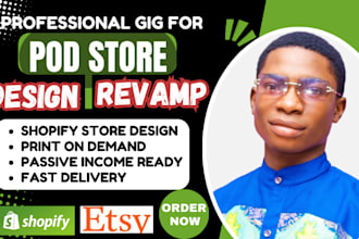 design a high converting shopify store for pod, etsy, 3d, neon, coffee, adult