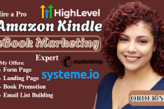 amazon kdp ebook marketing, kindle book promotion, landing page sales funnel