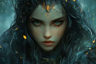 create fantasy character artwork