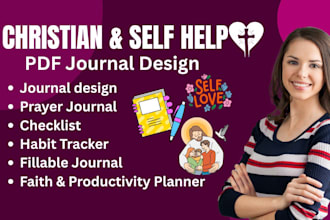 design fillable PDF journals, prayer journal, lead magnet, workbook, trackers