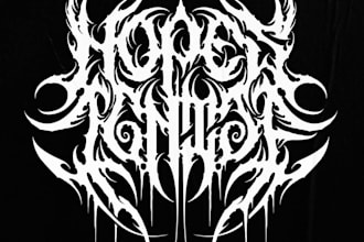 design dj, music, band, edm, typography, metal band logo