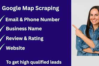 scrape google map data, b2b extraction and lead generation