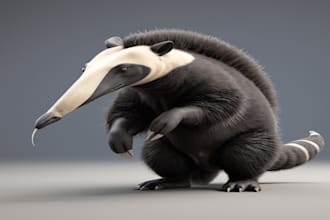 design realistic 3d animal characters, creatures, and animations with rendering
