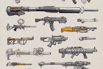 design unique weapons illustrations