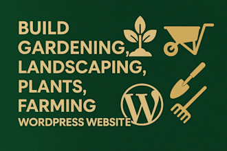 build gardening, landscaping, plants, farming wordpress website