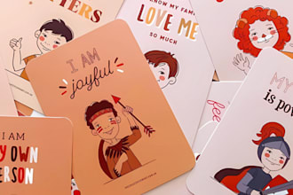 design unique affirmation and motivational cards with powerful quotes