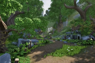 do game art level design metaverse building 3d game environment in unreal engine