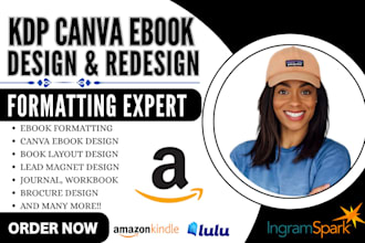 do amazon kdp ebook formatting canva book design layout workbook journal design