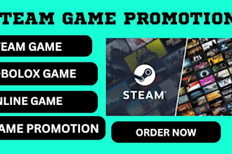 promote and advertise your steam game, roblox game to get wishlist and players