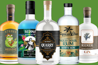do logo,label for vodka,gin,wine, bottle,rum, whisky, tequila, cocktails, liquor