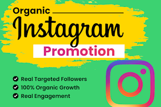 do instagram promotion fast organic growth to increase followers and engagement