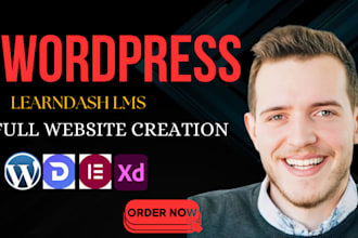 build wordpress lms website or elearning website or online course with learndash