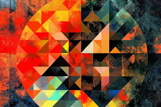create abstract geometric digital art