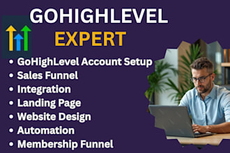 build gohighlevel sales funnel, go high level landing page, ghi website expert