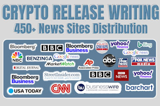 do a professional crypto press release writing PR distribution, nft, submit PR