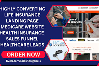 design life insurance landing page medicare website healthcare health insurance