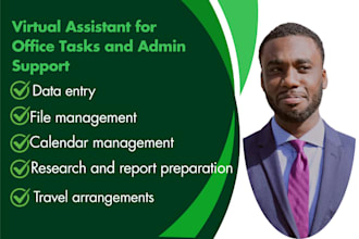 be your virtual assistant for office tasks and admin support