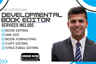 developmental book editor, proofread, copy and line edit nonfiction novel format