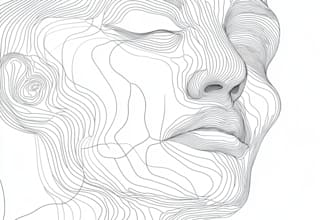 make abstract continuous line art for you