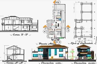 create detailed architectural drawings using autocad and revit