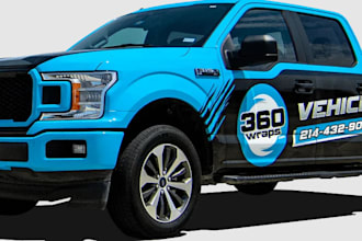 do eye catching unique wrap design for your trailer, vehicle wrap, pickups, cars