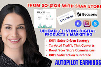 design stan store beacon ai, systeme io sales funnel, stan store marketing SEO